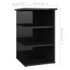 Campton Side Cabinet 35x35x55 cm Engineered Wood – High Gloss Black