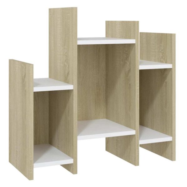 Schodack Side Cabinet 60x26x60 cm Engineered Wood – Sonoma Oak and White