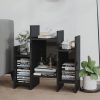 Schodack Side Cabinet 60x26x60 cm Engineered Wood – High Gloss Black