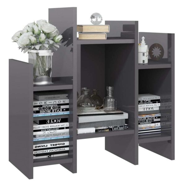 Schodack Side Cabinet 60x26x60 cm Engineered Wood – High Gloss Grey
