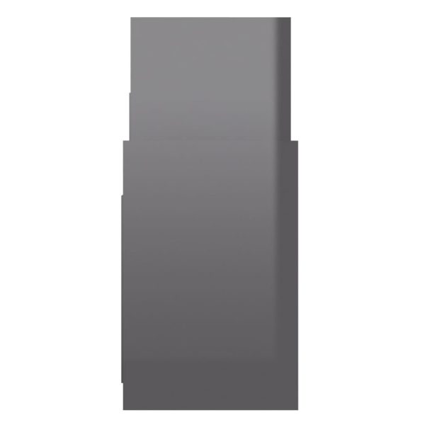 Schodack Side Cabinet 60x26x60 cm Engineered Wood – High Gloss Grey
