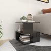 Cherryland Side Table 40x40x40 cm Engineered Wood – High Gloss Black
