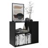 Haverford Side Cabinet 60x30x50 cm Engineered Wood – Black