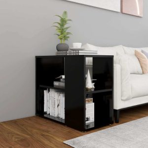 Haverford Side Cabinet 60x30x50 cm Engineered Wood – Black