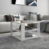 Coffee Table 60x60x40 cm Engineered Wood – White