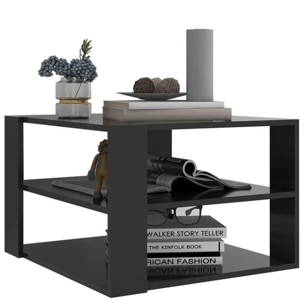 Coffee Table 60x60x40 cm Engineered Wood – Grey
