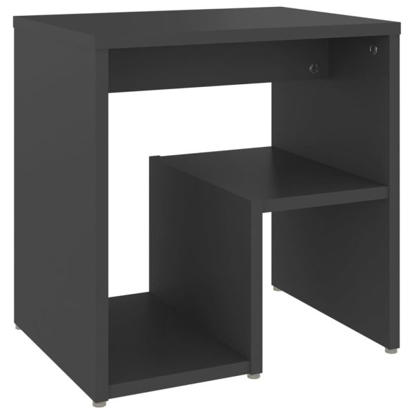 Geneva Bed Cabinet 40x30x40 cm Engineered Wood – Grey, 1