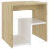 Geneva Bed Cabinet 40x30x40 cm Engineered Wood – White and Sonoma Oak, 1