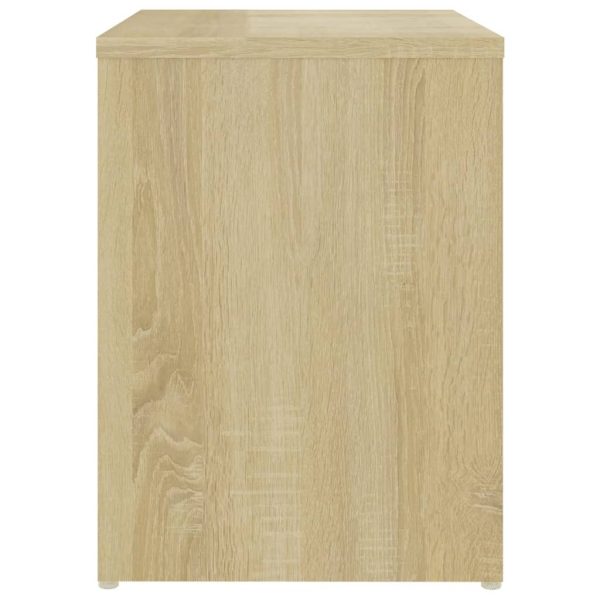 Geneva Bed Cabinet 40x30x40 cm Engineered Wood – White and Sonoma Oak, 2