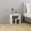 Geneva Bed Cabinet 40x30x40 cm Engineered Wood – High Gloss White, 1