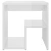 Geneva Bed Cabinet 40x30x40 cm Engineered Wood – High Gloss White, 1