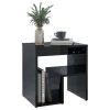 Geneva Bed Cabinet 40x30x40 cm Engineered Wood – High Gloss Black, 2