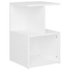 Bristol Bedside Cabinet 35x35x55 cm Engineered Wood – White, 1