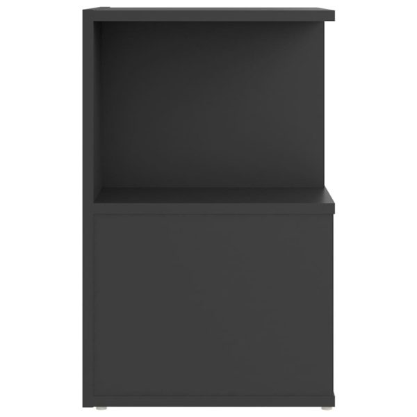 Bristol Bedside Cabinet 35x35x55 cm Engineered Wood – Grey, 1