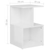 Bristol Bedside Cabinet 35x35x55 cm Engineered Wood – High Gloss White, 1