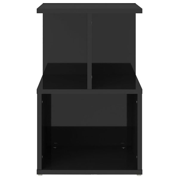 Bristol Bedside Cabinet 35x35x55 cm Engineered Wood – High Gloss Black, 1