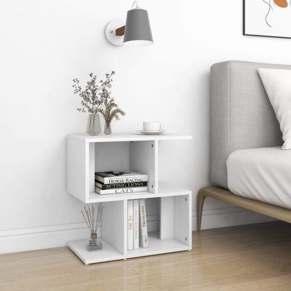 Allendale Bedside Cabinet 50x30x51.5 cm Engineered Wood – White, 1