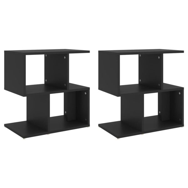Allendale Bedside Cabinet 50x30x51.5 cm Engineered Wood – Black, 2