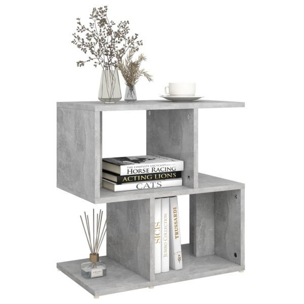 Allendale Bedside Cabinet 50x30x51.5 cm Engineered Wood – Concrete Grey, 1