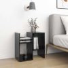 Allendale Bedside Cabinet 50x30x51.5 cm Engineered Wood – High Gloss Black, 1