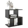 Allendale Bedside Cabinet 50x30x51.5 cm Engineered Wood – High Gloss Black, 1