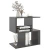 Allendale Bedside Cabinet 50x30x51.5 cm Engineered Wood – High Gloss Grey, 1