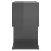 Allendale Bedside Cabinet 50x30x51.5 cm Engineered Wood – High Gloss Grey, 1