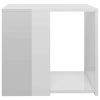 Rossmoor Side Table 50x50x45 cm Engineered Wood – High Gloss White