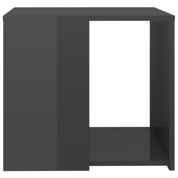 Rossmoor Side Table 50x50x45 cm Engineered Wood – High Gloss Grey