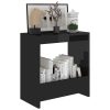 Prosper Side Table 50x26x50 cm Engineered Wood – High Gloss Black