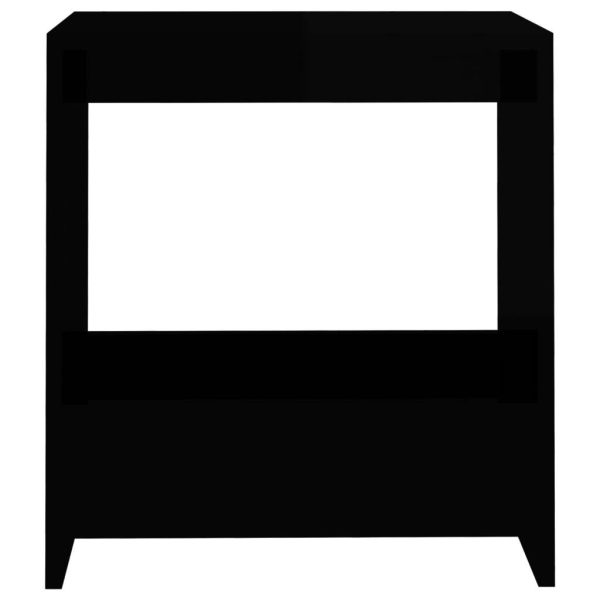 Prosper Side Table 50x26x50 cm Engineered Wood – High Gloss Black