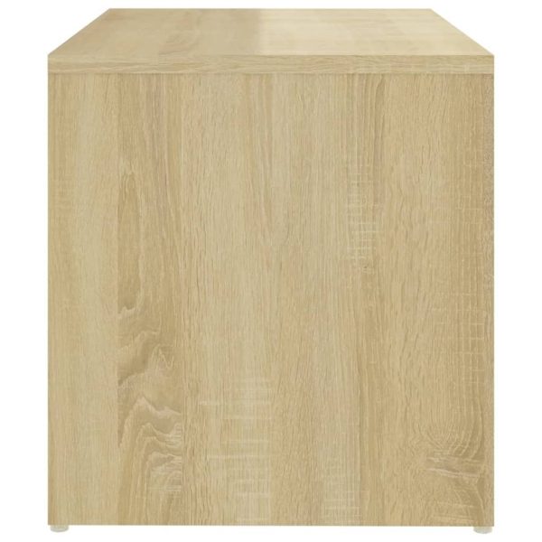 Vandalia Side Table 59x36x38 cm Engineered Wood – White and Sonoma Oak