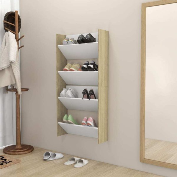 Wall Shoe Cabinet Engineered Wood