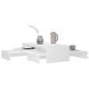 Nesting Coffee Table Set 100x100x26.5 cm Engineered Wood – White