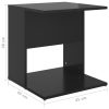 Elma Side Table 45x45x48 cm Engineered Wood – High Gloss Black
