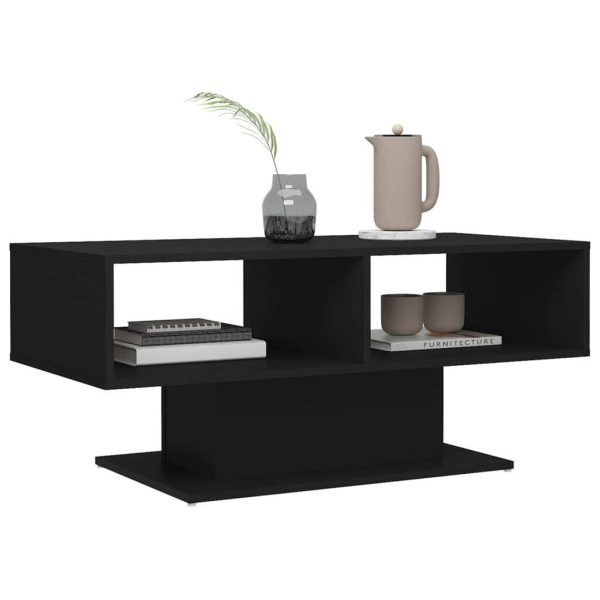 Coffee Table 103.5x50x44.5 cm Engineered Wood – Black