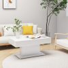 Coffee Table 96x50x45 cm Engineered Wood – High Gloss White