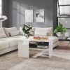 Coffee Table 90x60x46.5 cm Engineered Wood – High Gloss White