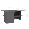 Coffee Table 90x60x46.5 cm Engineered Wood – High Gloss Grey