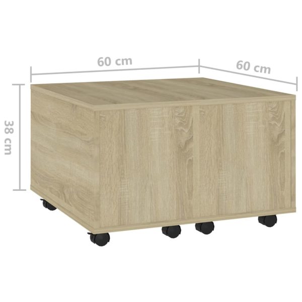 Coffee Table 60x60x38 cm Engineered Wood – Sonoma oak