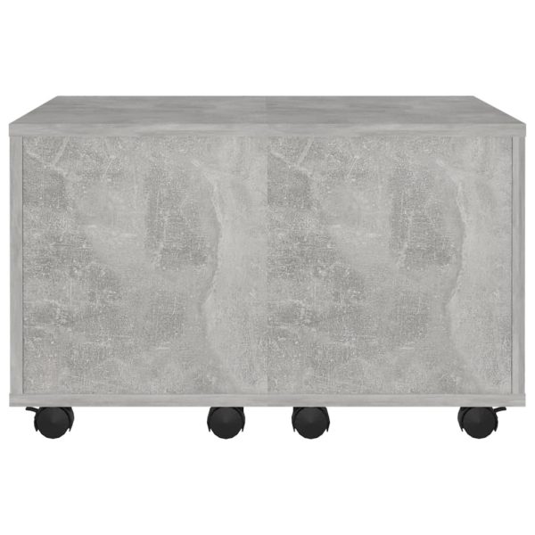 Coffee Table 60x60x38 cm Engineered Wood – Concrete Grey