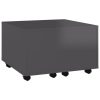 Coffee Table 60x60x38 cm Engineered Wood – High Gloss Grey
