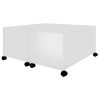 Coffee Table 75x75x38 cm Engineered Wood – High Gloss White