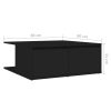 Coffee Table 80x80x31 cm Engineered Wood – Black