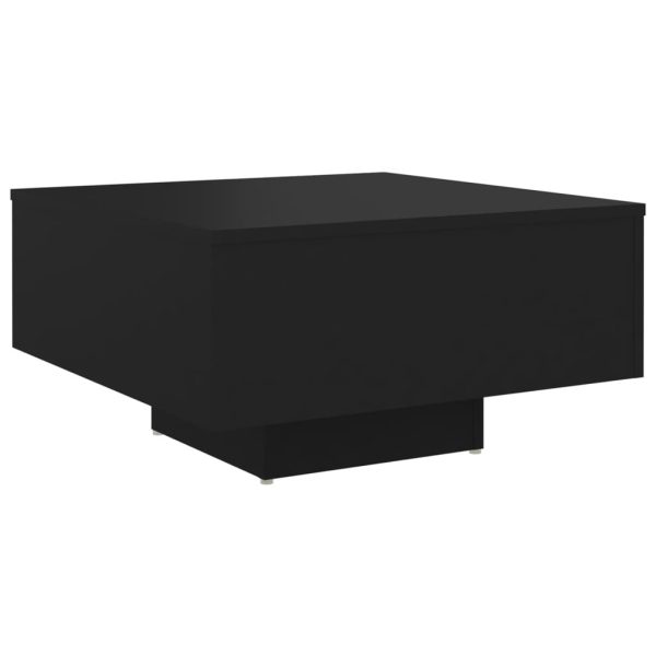 Coffee Table 60x60x31.5 cm Engineered Wood – Black
