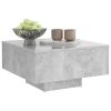 Coffee Table 60x60x31.5 cm Engineered Wood – Concrete Grey