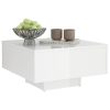 Coffee Table 60x60x31.5 cm Engineered Wood – High Gloss White