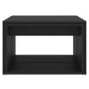 3 Piece Nesting Coffee Table Set 60x60x38 cm Engineered Wood – Black