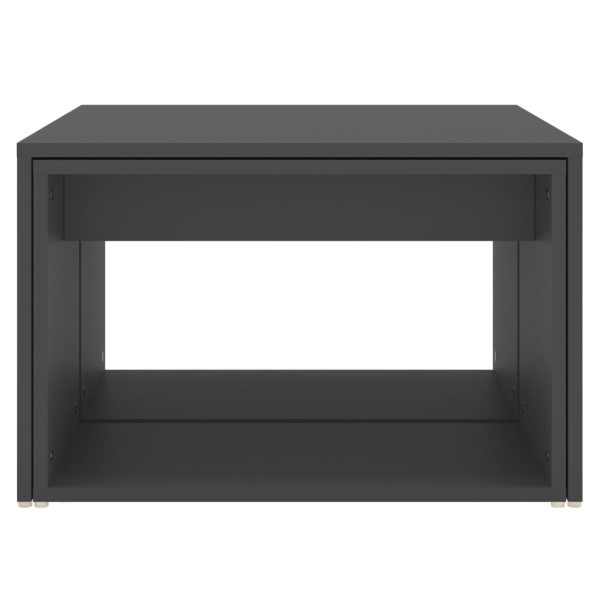 3 Piece Nesting Coffee Table Set 60x60x38 cm Engineered Wood – Grey