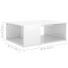 Coffee Table 90x67x33 cm Engineered Wood – High Gloss White